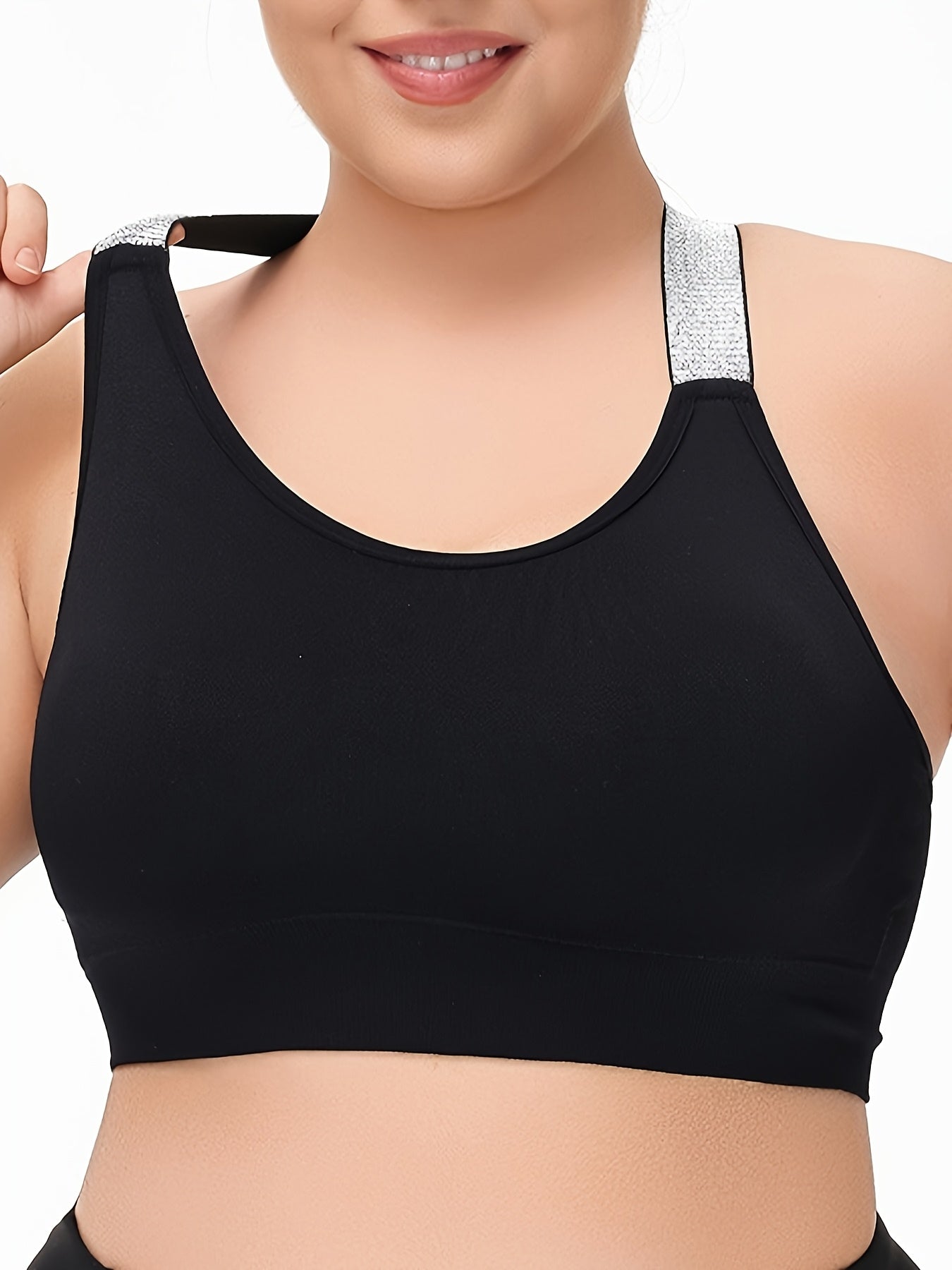 Women's Breathable Seamless Wireless Sports Bra with Removable Pads