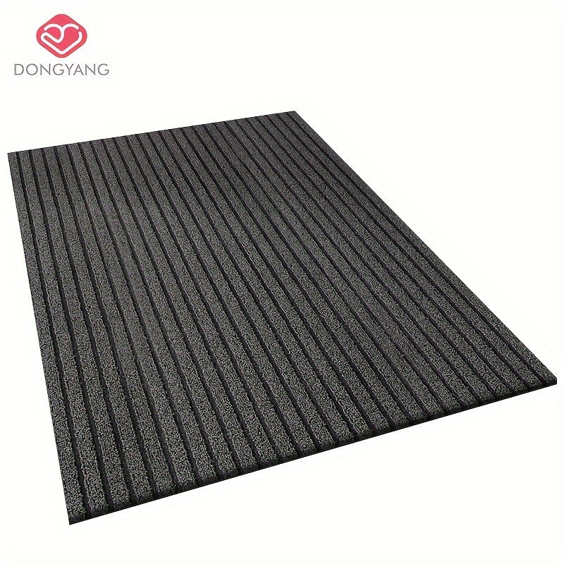 Alfombra de suelo exterior a rayas resistente al polvo y duradera, impermeable y antideslizante