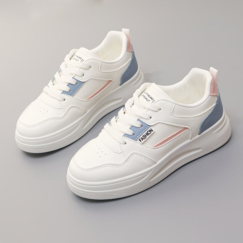 Women's Casual Fleece-Lined Low-Top Sneakers with Synthetic Upper
