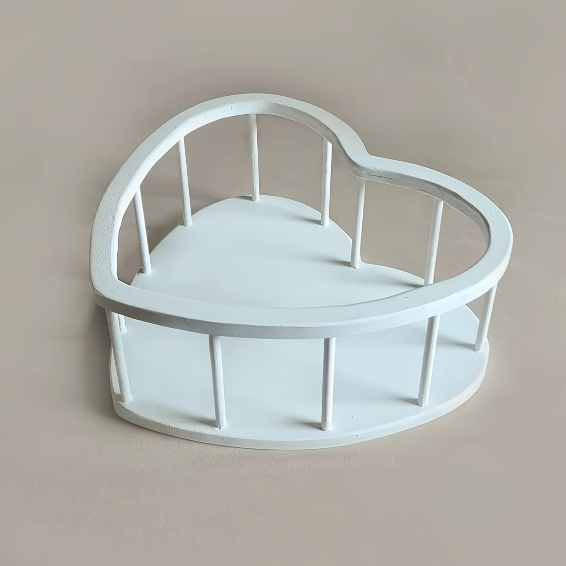 Wooden Love Heart Photography Prop for Children's First Month and Milestone Photos