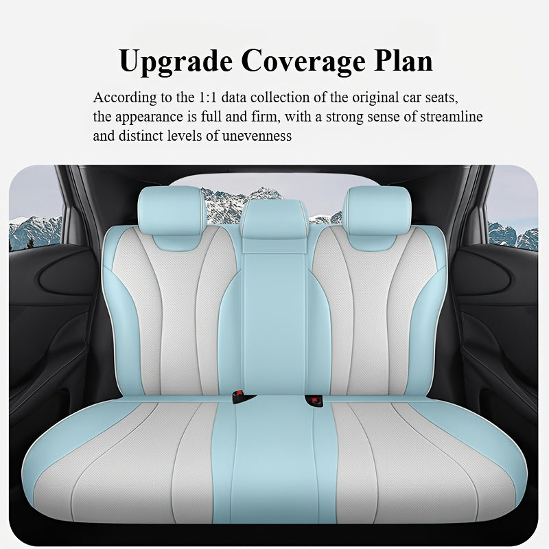 Full Set Car Seat Covers 5-Seat Synthetic Leather All-Season Protection