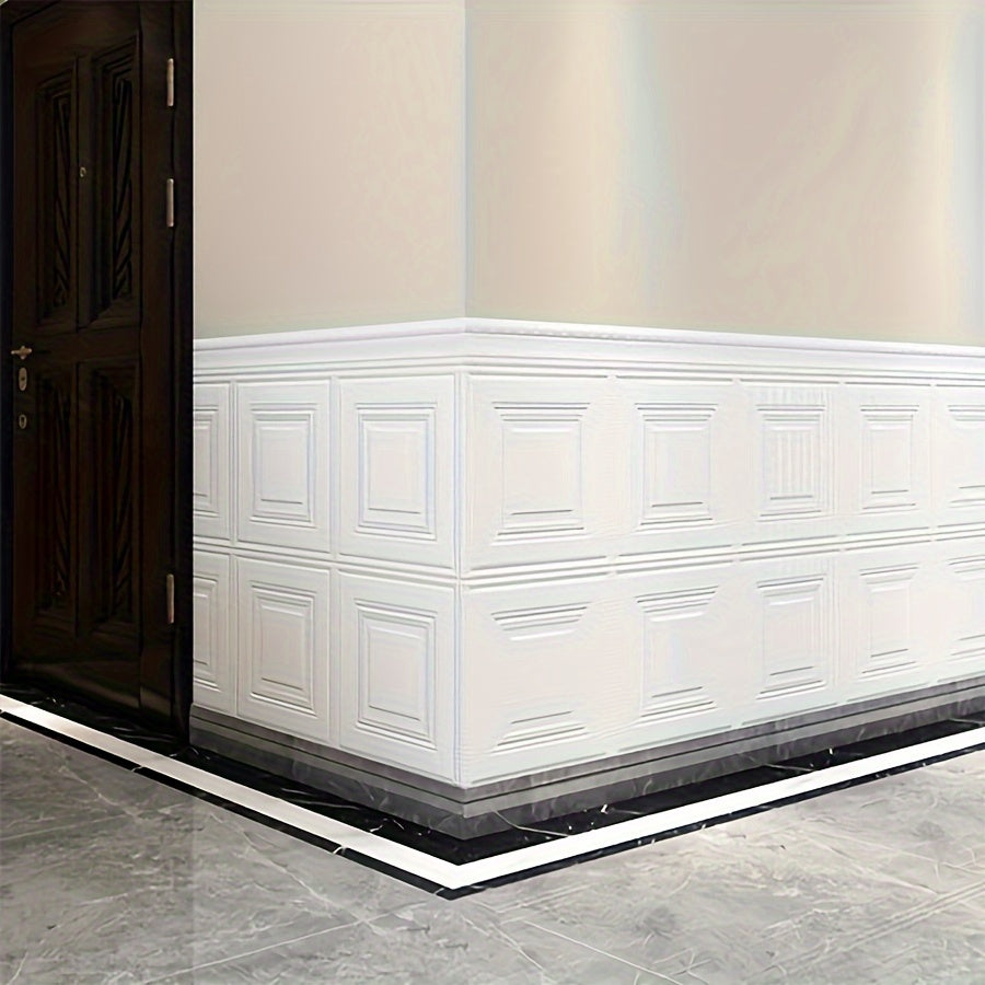 Self-Adhesive 3D Wall Stickers Set for Living Room Decoration and Wall Protection 35x35cm