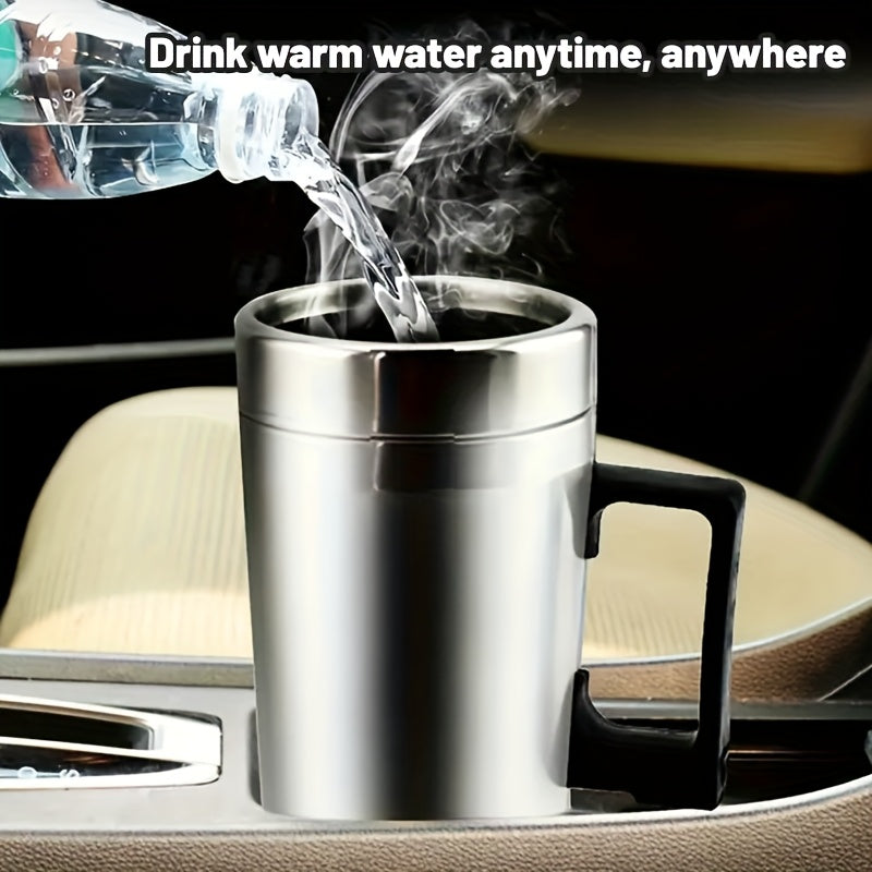 12V 24V Metall avtomobil issiq chashka, yashirin stakan bilan izolyatsiyalangan elektr sayohat uchun qahva va suv shisha