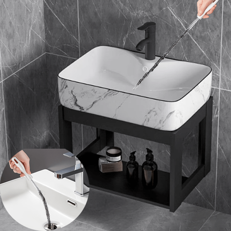 Oshxona va hammom quvurlarini tozalash uchun maxsus ishlab chiqilgan ko'p funksiyali drenaj tozalash cho'tkasi taqdim etiladi. Ushbu asbob ergonomik dizaynga ega tutqichga, qayta ishlatiladigan soket asbobiga ega va elektr energiyasiga ehtiyoj sezmaydi.