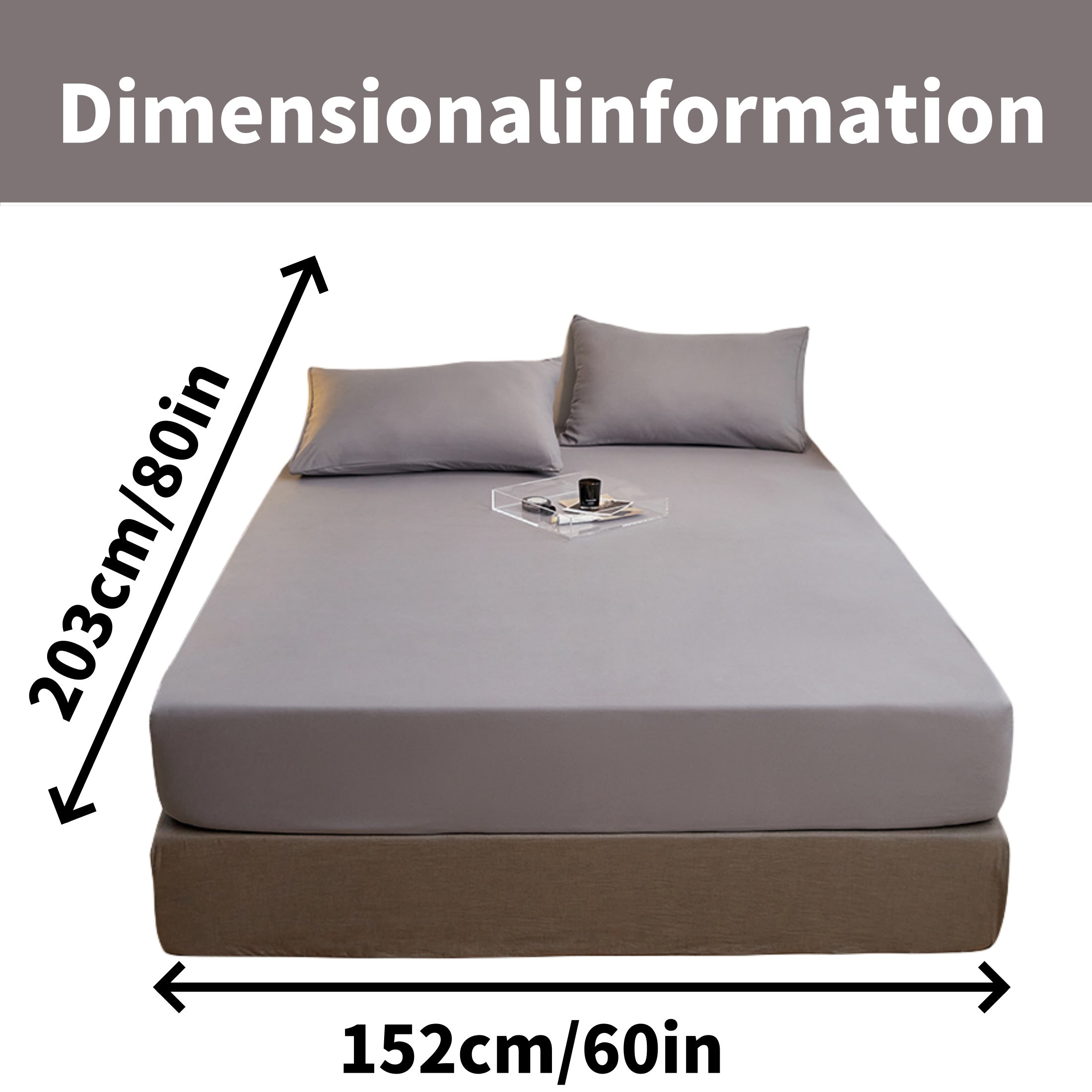 Juego de sábanas ajustadas de poliéster cepillado con 2 fundas de almohada, con bolsillo profundo, ropa de cama