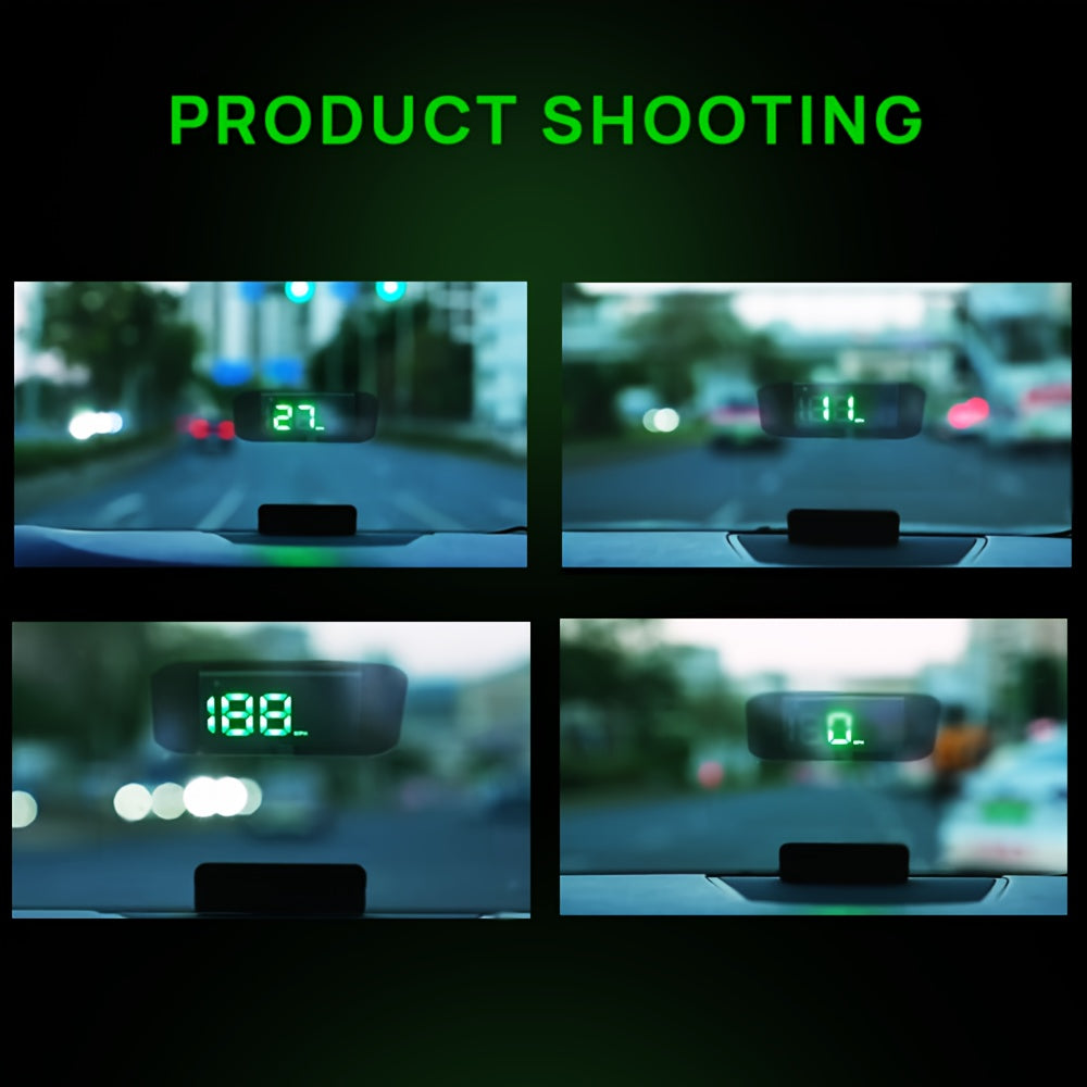 Car Head-Up Display Speedometer with Auto Brightness USB Powered Fits All Models