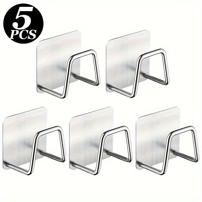 Stainless Steel Kitchen Sink Organizer Set 5 Piece Wall-Mounted Storage