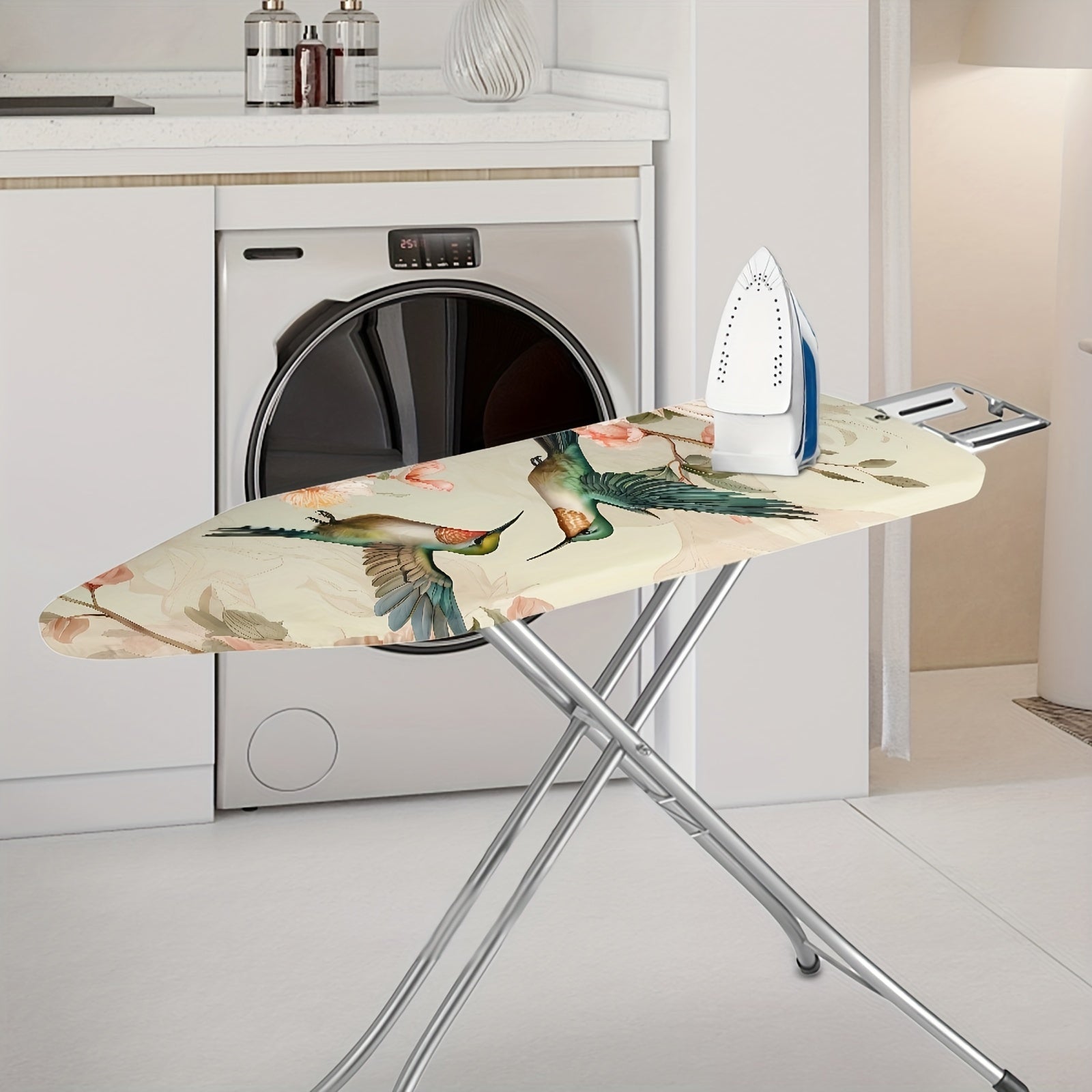 Ironing Station Dust Cover with Hummingbirds Pattern, Easy to Install, Travel-Friendly
