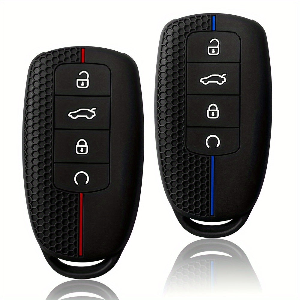 Silicone Car Key Fob Cover Honeycomb Shockproof Durable Remote Protector