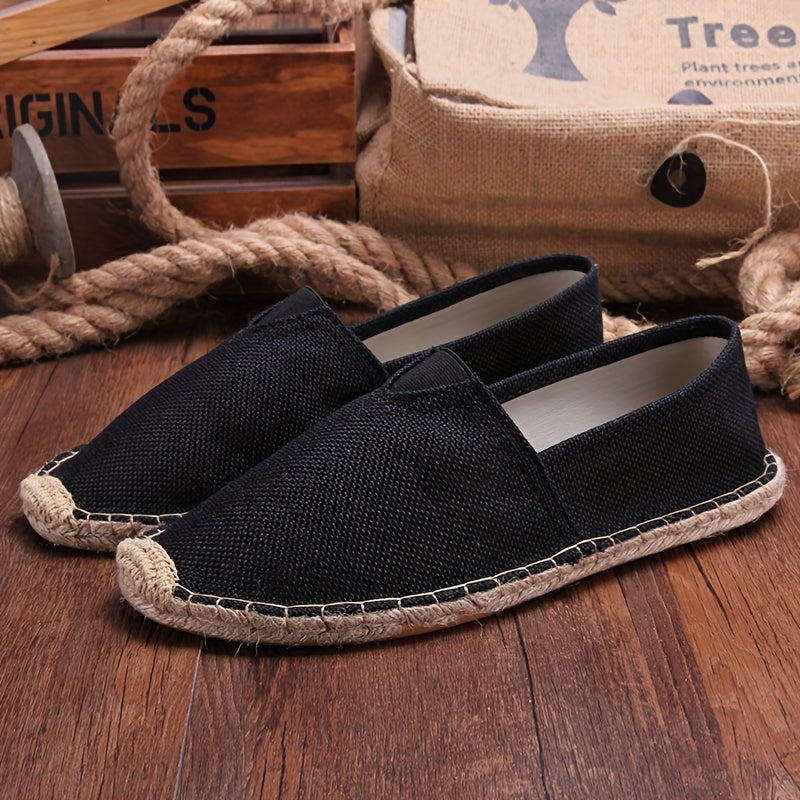 Men's Canvas Slip-On Espadrilles Casual Loafers for Walking and Comfort