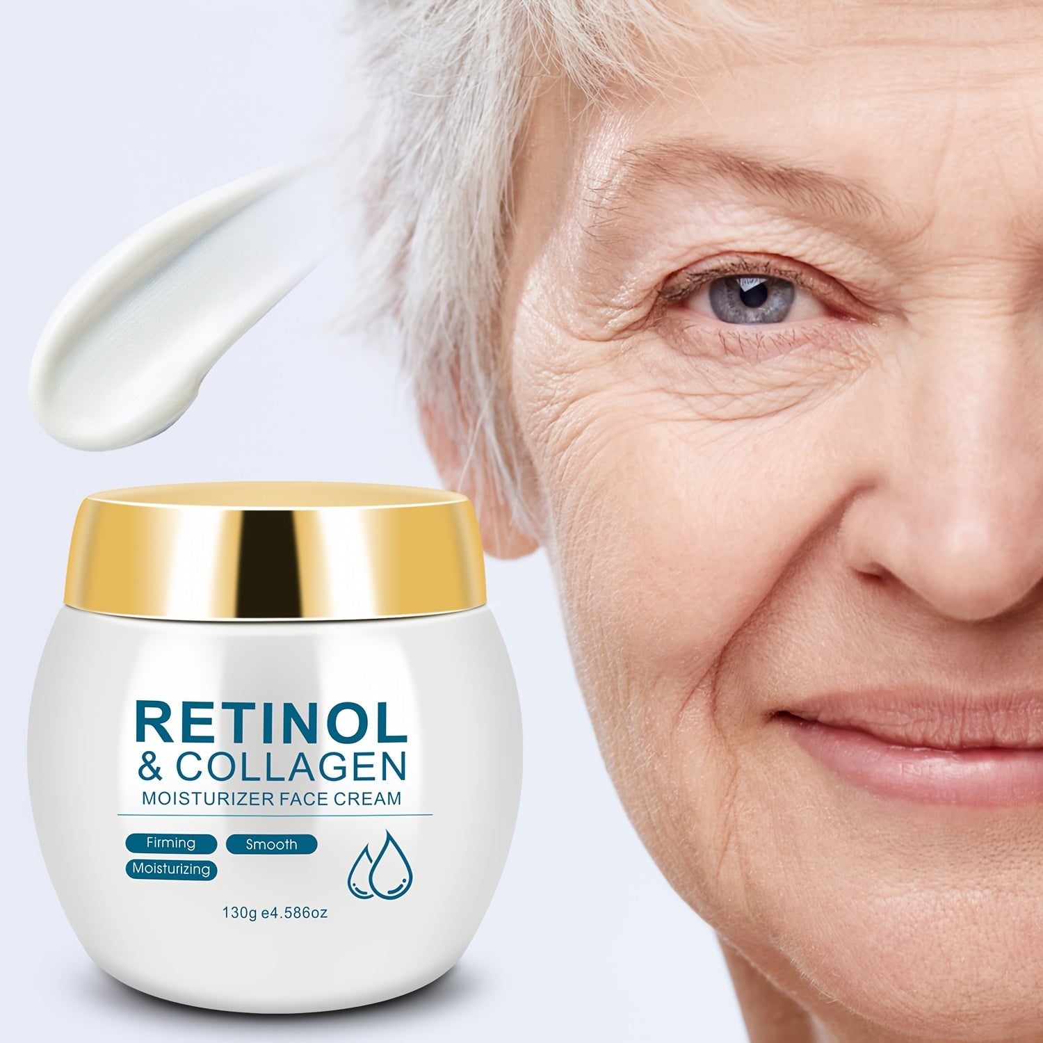 Hydrating Firming Face Cream with Retinol Collagen Hyaluronic Acid Vitamin E for All Skin Types 1.36oz