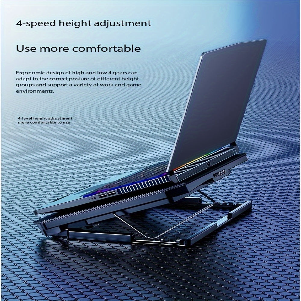 Охлаждающая подставка для ноутбука с двумя вентиляторами, питающаяся через USB, тихий игровой кулер, универсальная подставка для ноутбука