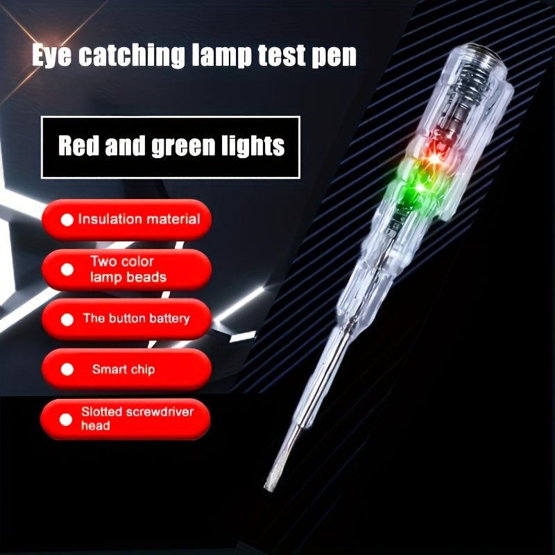 Electrical Test Pen Circuit Tester for Live and Disconnected Wires Red LED Indicator