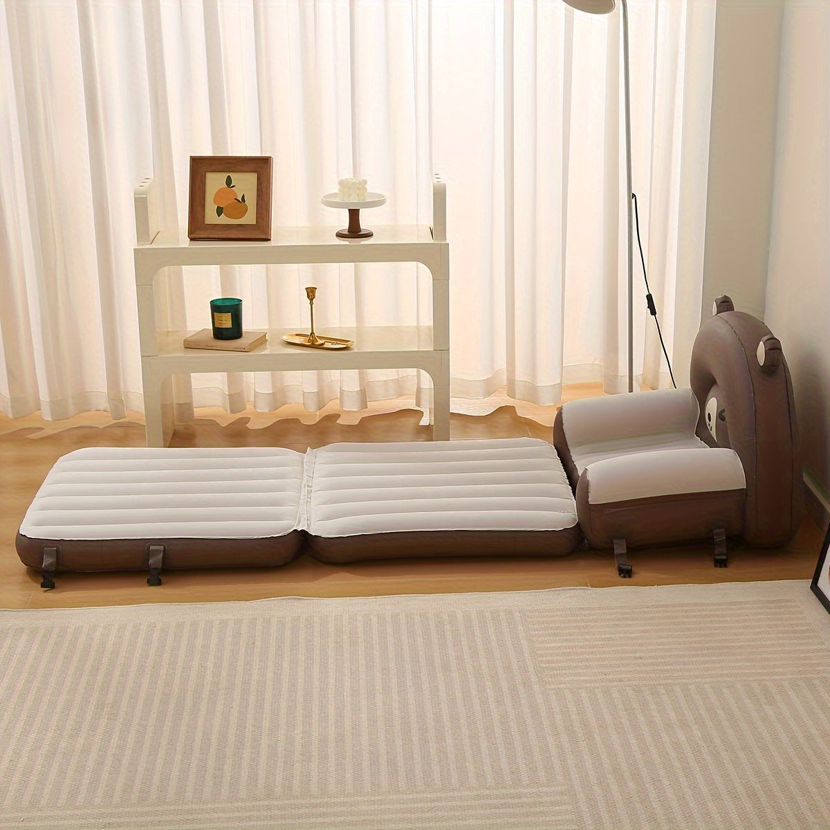 Inflatable Teddy Bear Sofa Chair Portable Waterproof Stackable Indoor Outdoor