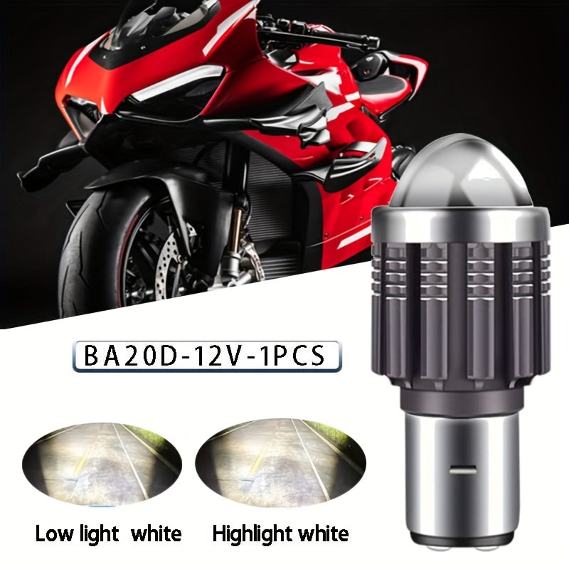 Motorcycle LED Bulb H4 H6 BA20D P15D 6000LM White Yellow Hi Lo Beam