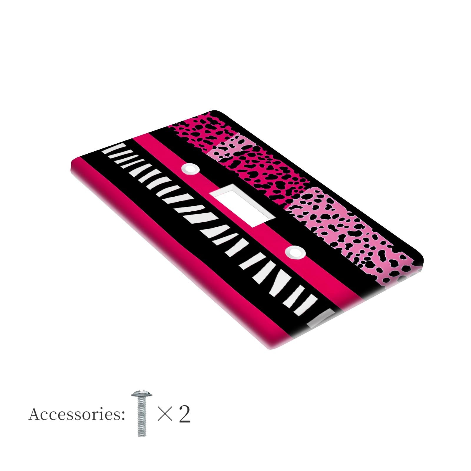 Pink Leopard and Zebra Wall Plate Cover Decorative Switch Cover for Home Lighting