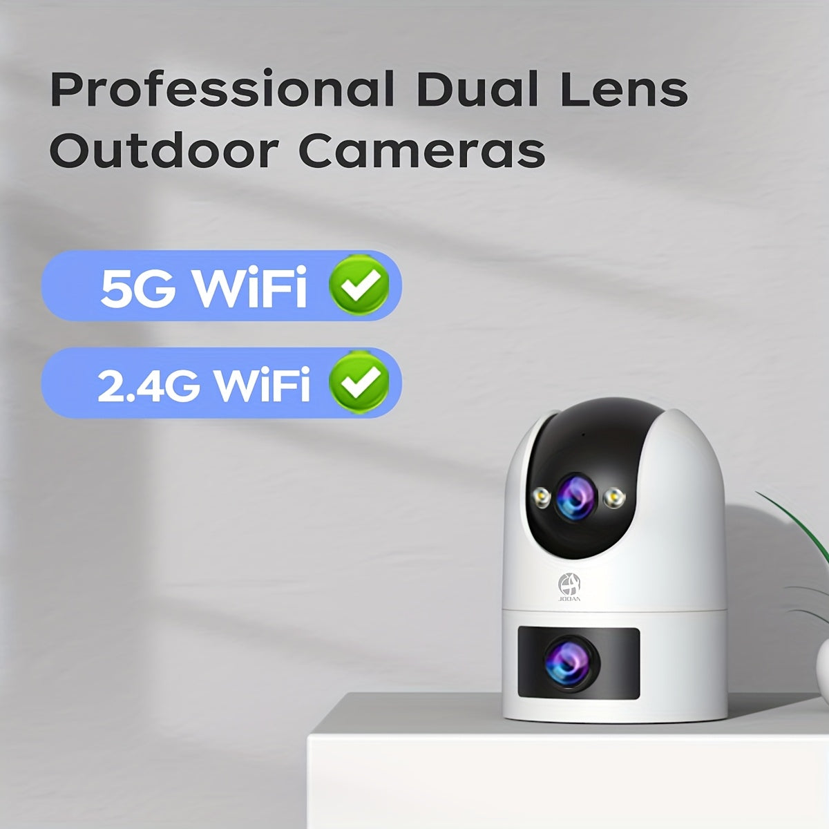 Children's 5G WiFi Security Camera with Dual Lens Auto Tracking Night Vision