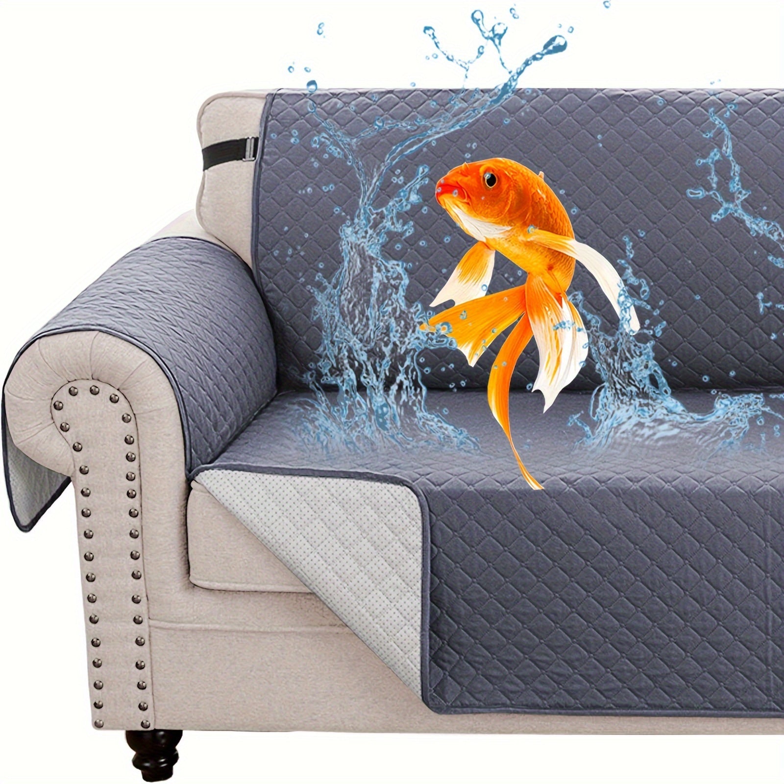 Anti-Slip Pet-Friendly Sofa Cover for Armchair, Loveseat, and Sectional in Modern Polyester