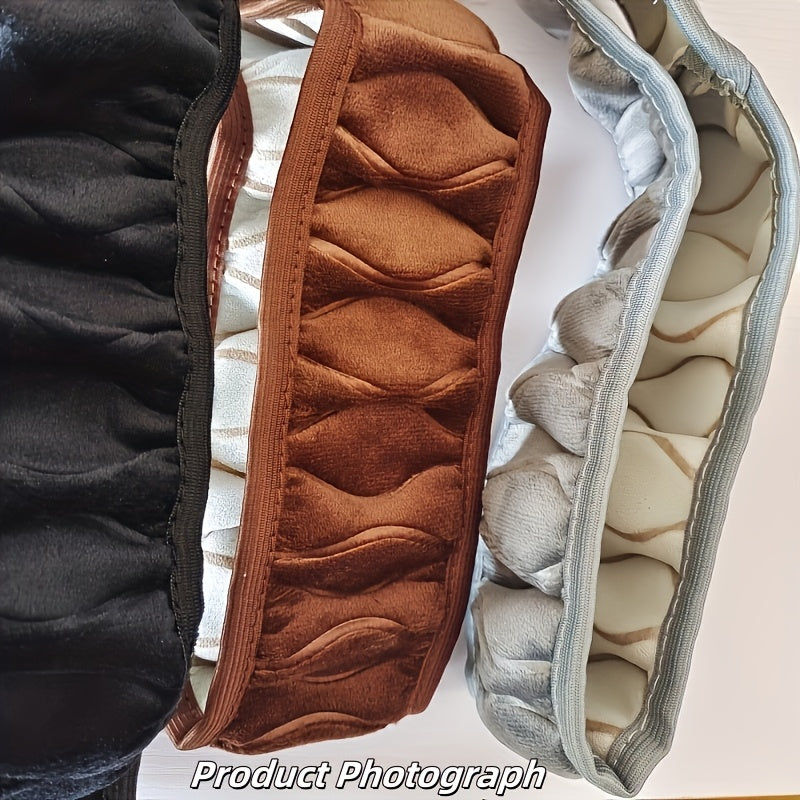 Avtomobil boshqaruv g'ildiragi qopqog'i qisqa yumshoq mato, issiq mos keladi, avtomobillar, SUVlar uchun, 38.1 sm