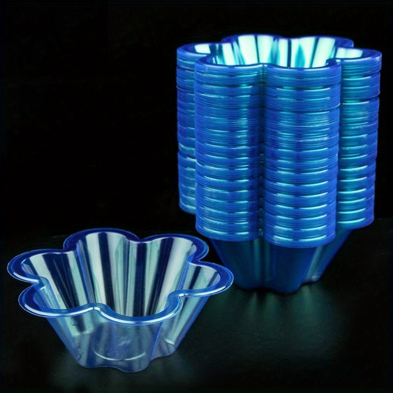 100 Pack 8oz Clear Plastic Ice Cream Cups Disposable Bowls for Sundaes Yogurt Parfaits
