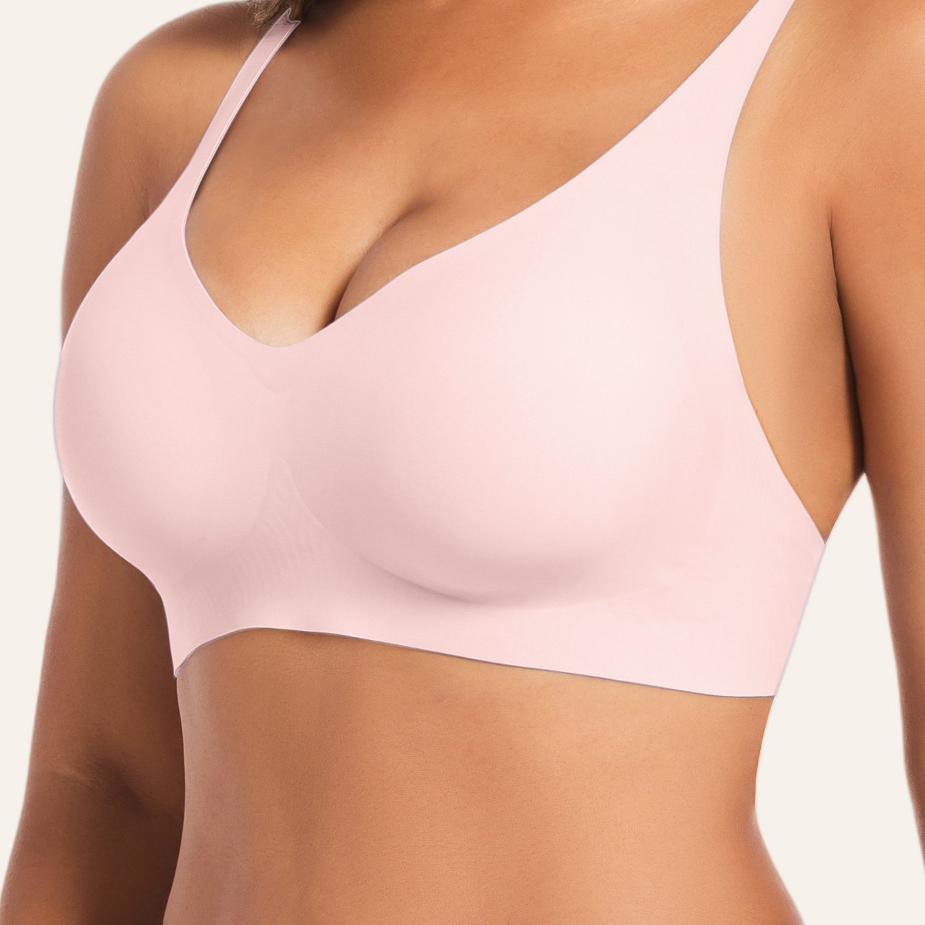 Ayollar uchun olib tashlanadigan yostiqchalari bilan bir yer tonli spaghetti tasma bralet, barcha mavsumlar uchun mukammal.