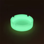 Glow-in-the-Dark Silicone Ashtray Round Shatterproof Fluorescent Home Decor