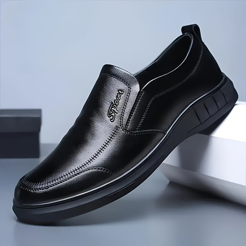 Men's Slip-On Shoes Breathable PU Comfortable Casual Rubber Sole