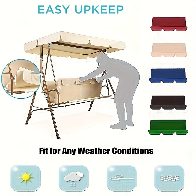 Cubierta impermeable roja para columpio de porche con correas ajustables 149.86x48.26x10.16 cm