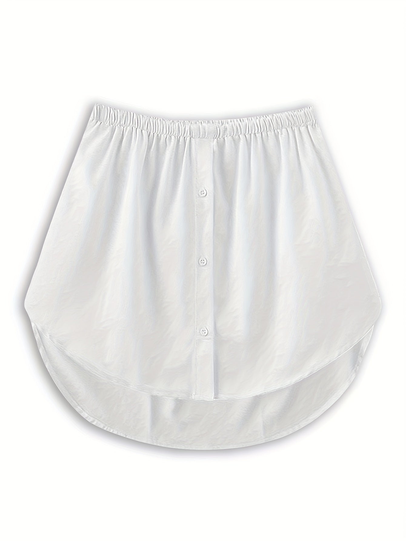 Women's Loose Waist Shirt Skirt With Front and Back Vertical Drop