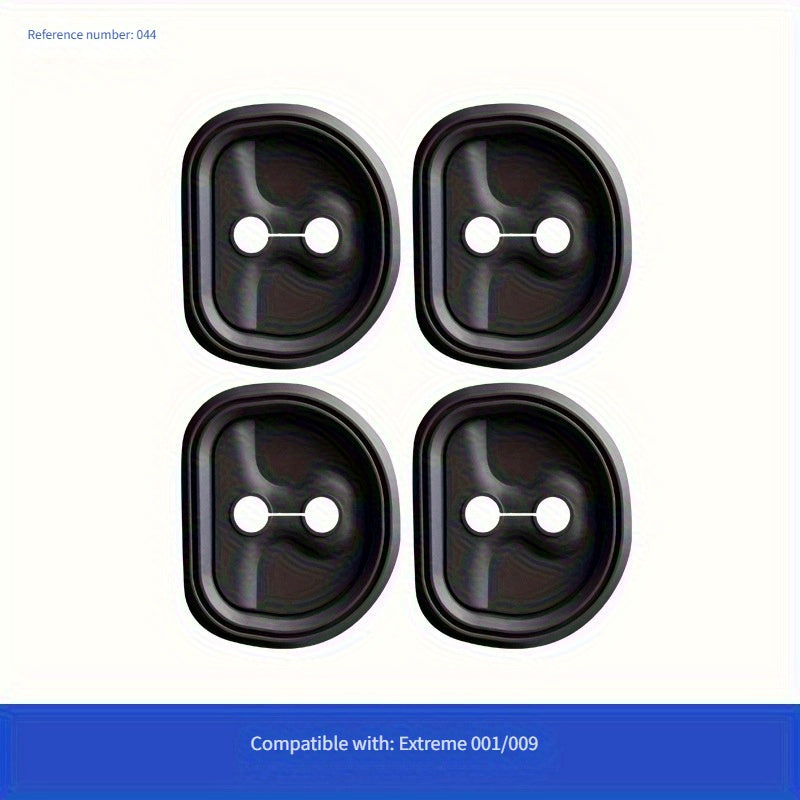 Silicone Door Lock Cover Black for Vehicle Noise Dampening Rust-Proof