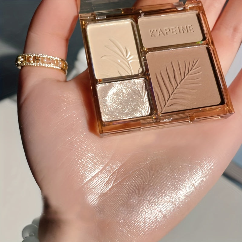 Women Contouring Palette Highlight Eyeshadow Kit Waterproof Brightening All-in-One