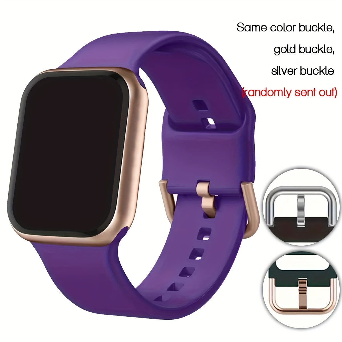 Sport Silicone Watch Band for Apple Watch Series 1-10 Compatible with 38mm to 49mm Men Women