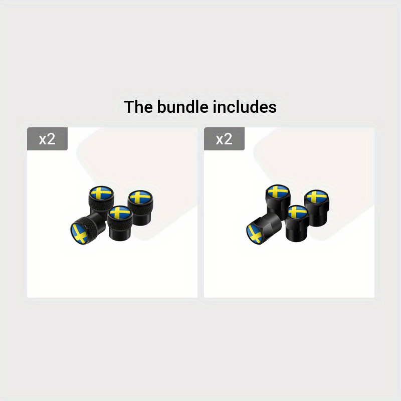 4Pcs Metal Tire Valve Caps Car Wheel Stem Covers for Vehicle Styling