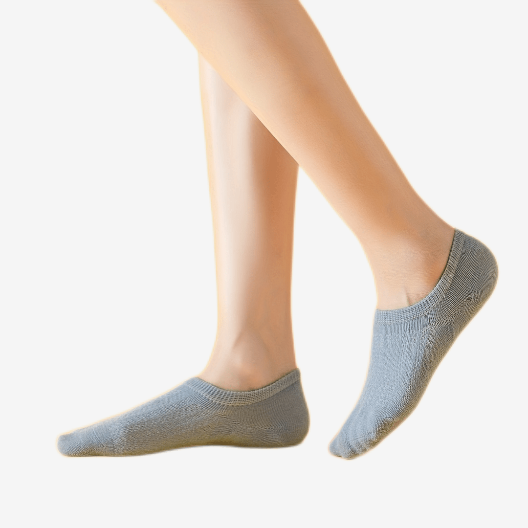 Ayollar uchun bir xil rangli to'rli, tushishdan himoyalovchi qayiq paypoqlari, 5 juft va 10 juft kabi turli spetsifikatsiyalarda.