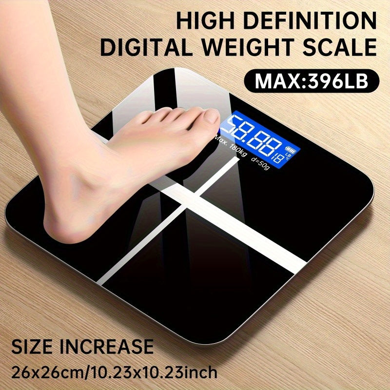 Bathroom Scale LCD HD Display Temperature Switchable KG Pounds Ultra-wide Platform 5 Scenarios