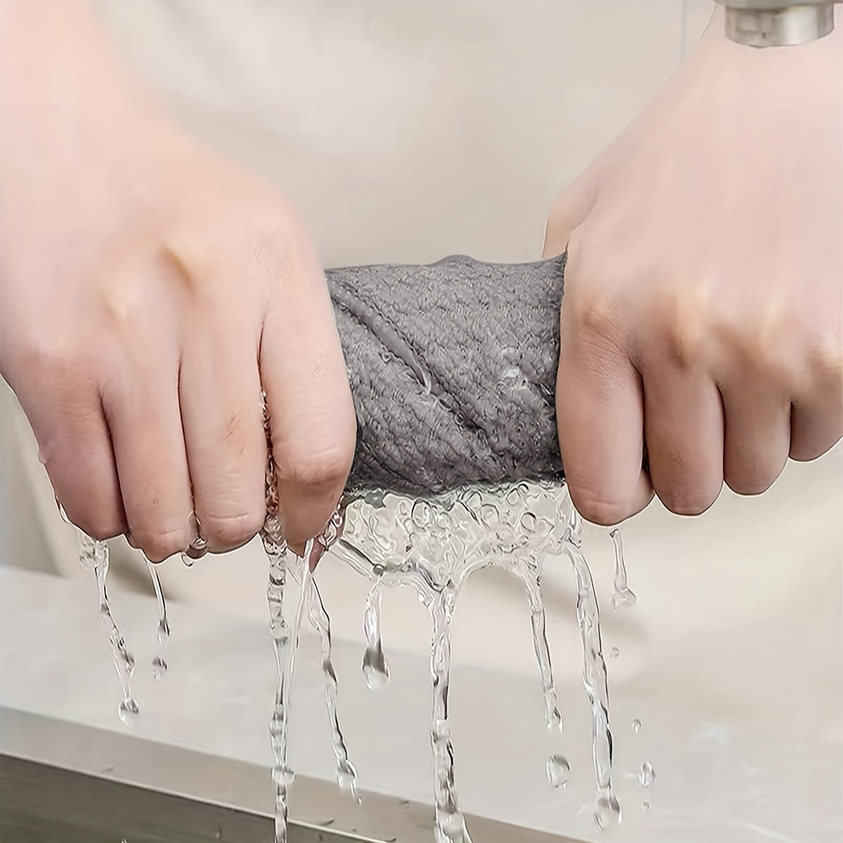 5/10 Pcs Waffle Square Plaid Dish Cloths Soft Water Absorbent Quick Dry Kitchen Cleaning