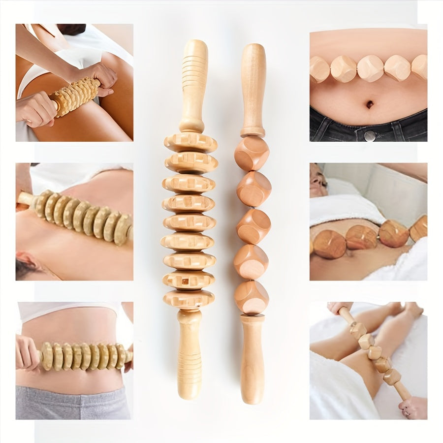 Wooden Massage Tool Set 5pcs for Full Body Relaxation Home Use Gift
