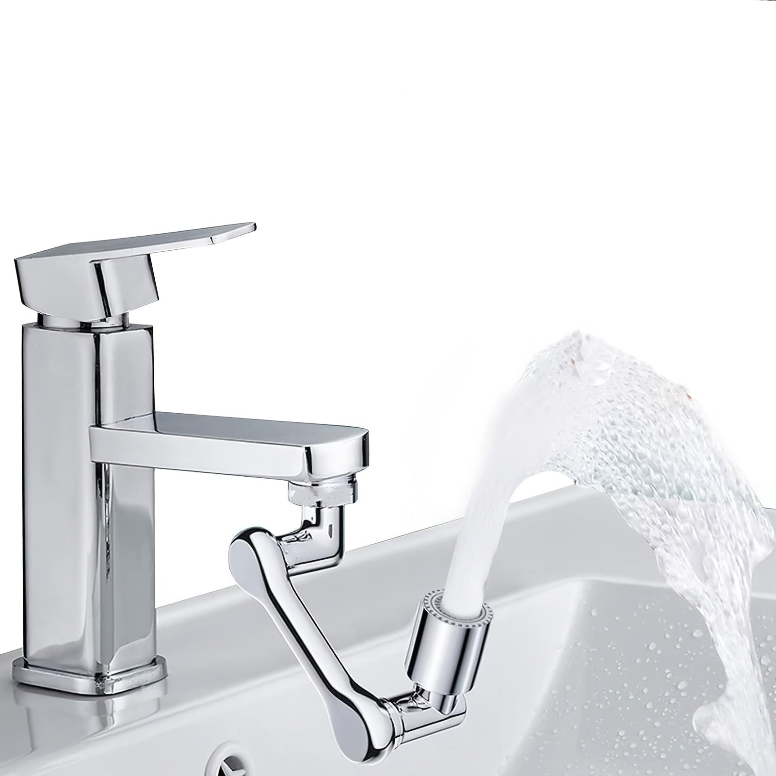 ABS Plastic Faucet with Rotating Aerator Dual Water Outlet Modes Bubble and Shower