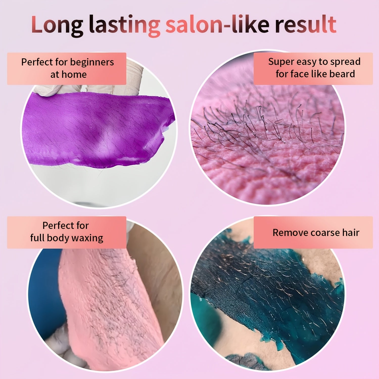 Perlas de cera dura para depilación femenina, perladas, piel sensible