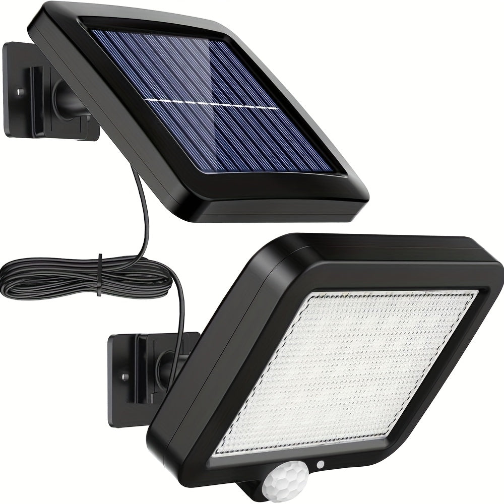 2pcs Solar Wall Light with Motion Sensor 56 LED Outdoor Security Sconce