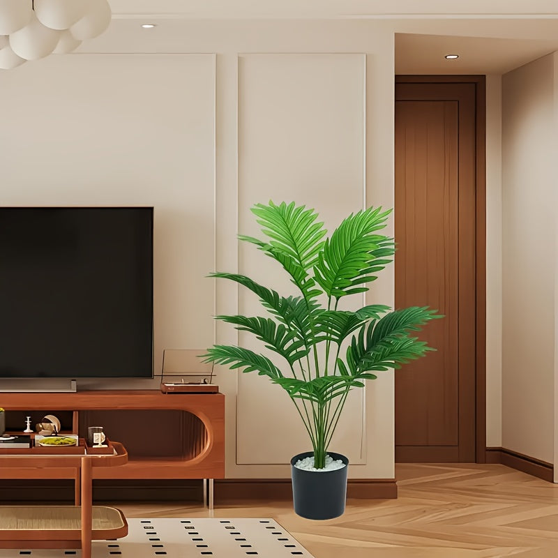 Artificial Plastic Plant with Ground Stand for Home Decor Indoor Outdoor All-Season