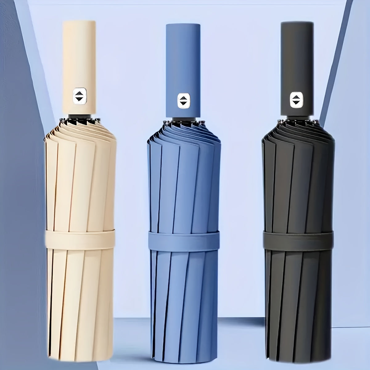 To'liq Avtomatik Katta Ikki Qavatli Quyosh Soyasi Umbrella, Qalin, Katta O'lchamli, Mustahkam, Shamolga Bardoshli, Ikki Kishi uchun Avtomatik Yomg'ir Umbrella.