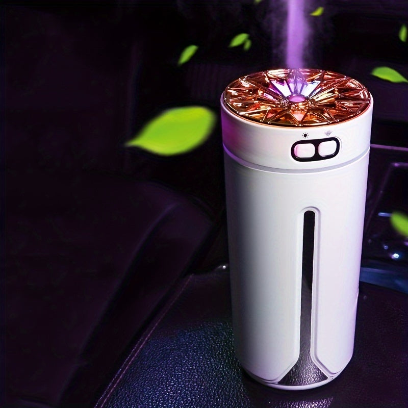 Portable Car Humidifier with Color Light and Essential Oil Diffuser for Home and Vehicle