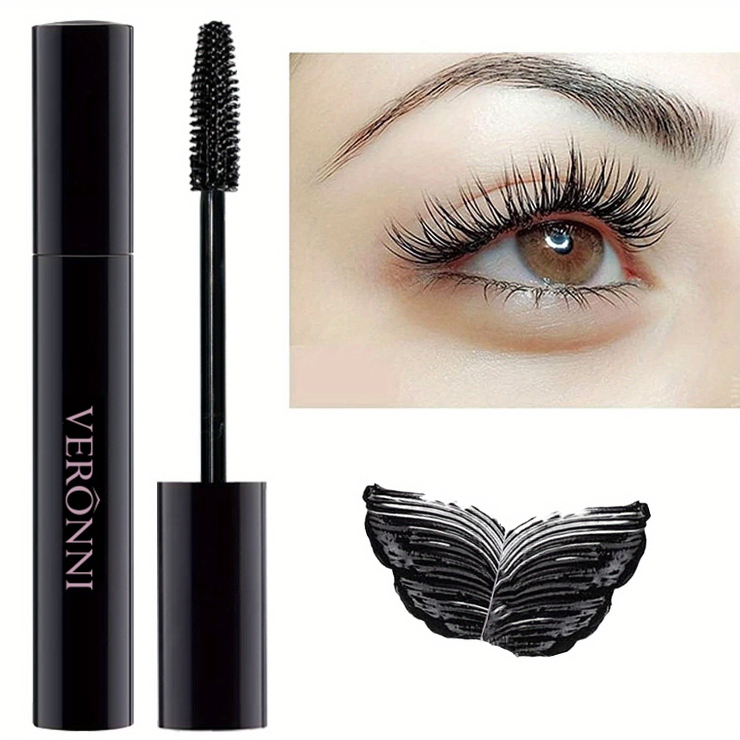 Waterproof Mascara Long-Lasting Smudge-Proof Curling Black Green Mascara