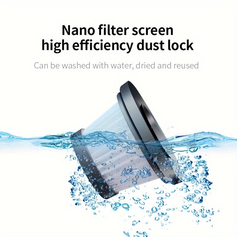 Портативный ручной автомобильный пылесос с насадкой-щелью и возможностью влажной и сухой уборки