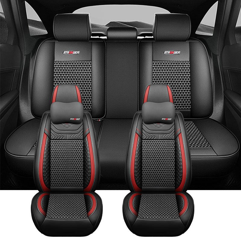 Funda de asiento de coche de cobertura completa para cuatro estaciones fibra de ballena azul para cinco plazas