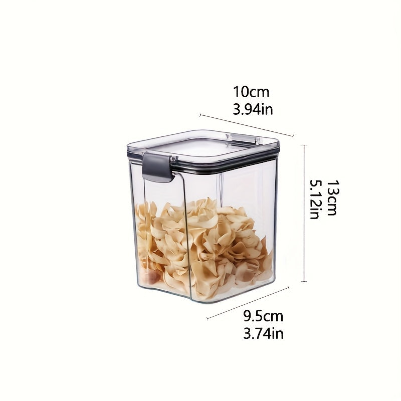 Durable Plastic Food Storage Container with Lid for Dry Goods and Outdoor Use