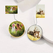 Broche personalizado en forma de corazón para parejas con fotos personalizadas, regalo para la familia