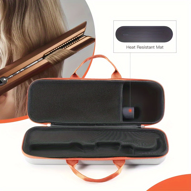 Nylon Travel Case for Straighteners Shockproof Dustproof with Mesh Pockets Handle Zipper