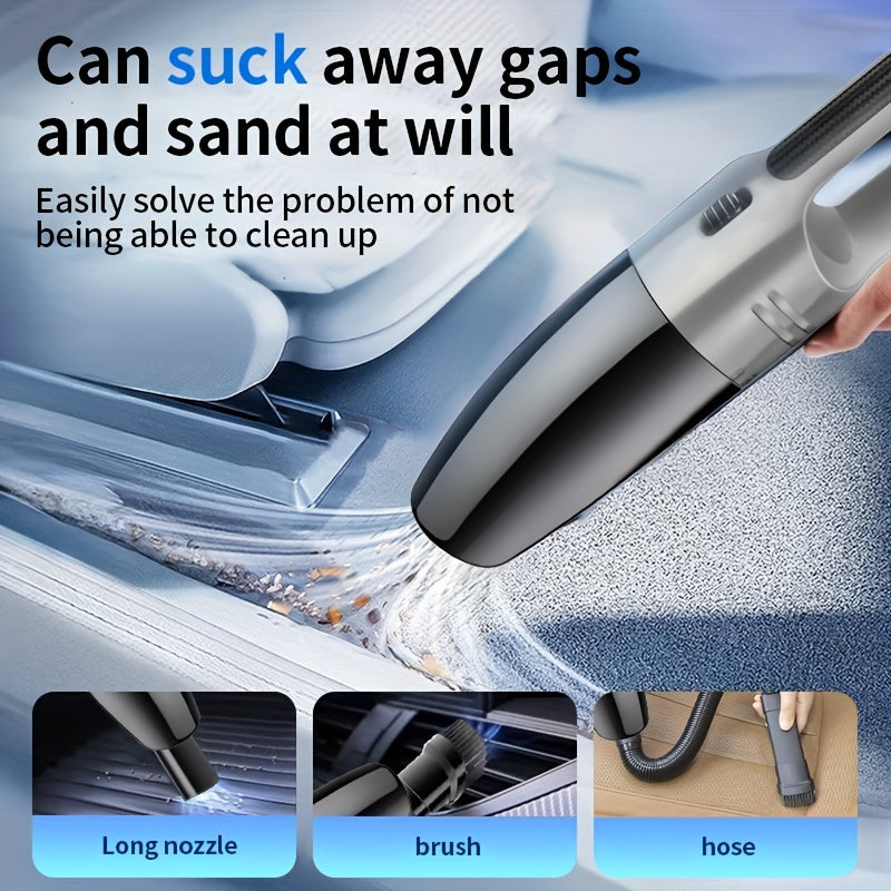 Handheld 12V Car Vacuum Cleaner with Strong Suction and Cloth Filter